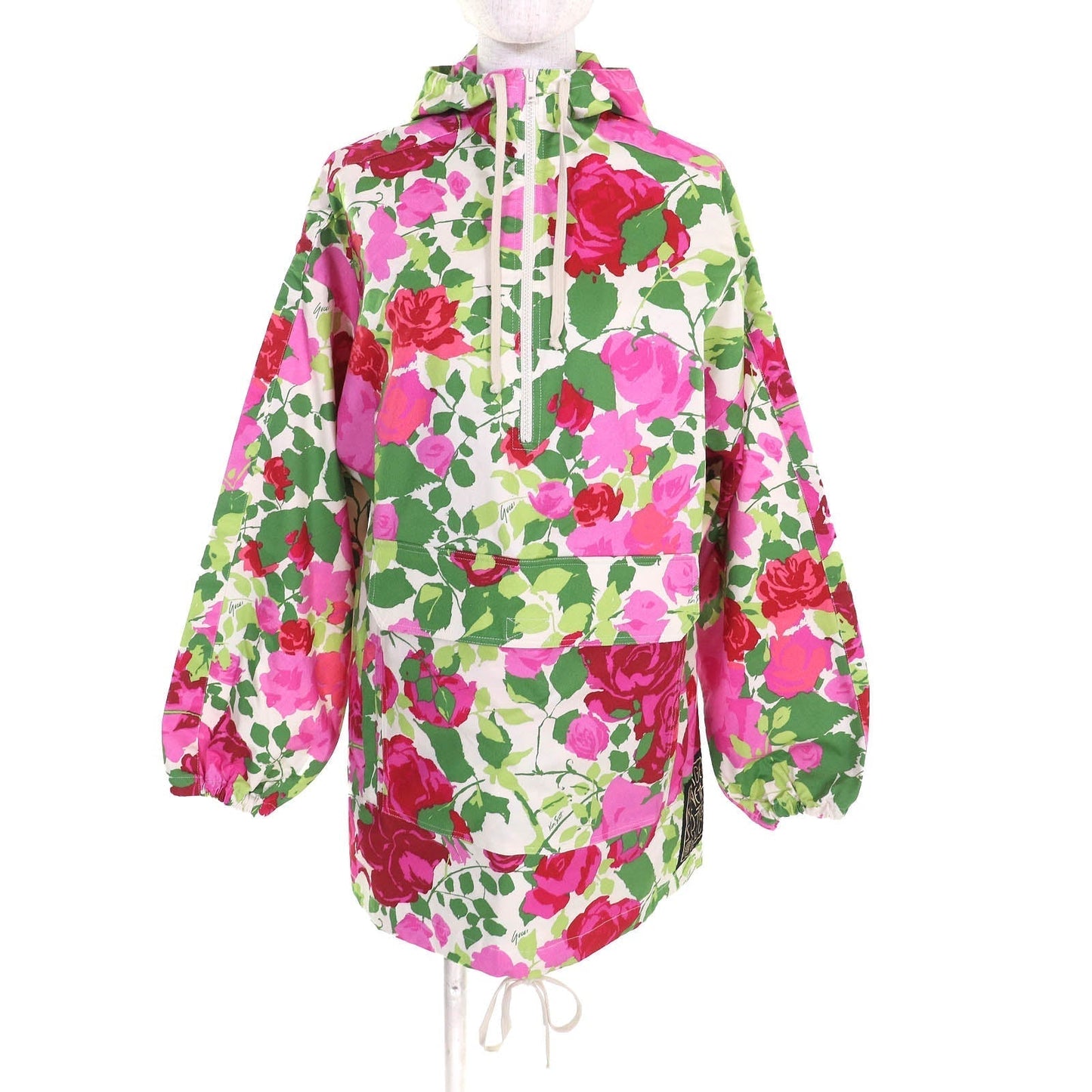 Gucci Ken Scott Rose print Half-zip Hoodie
