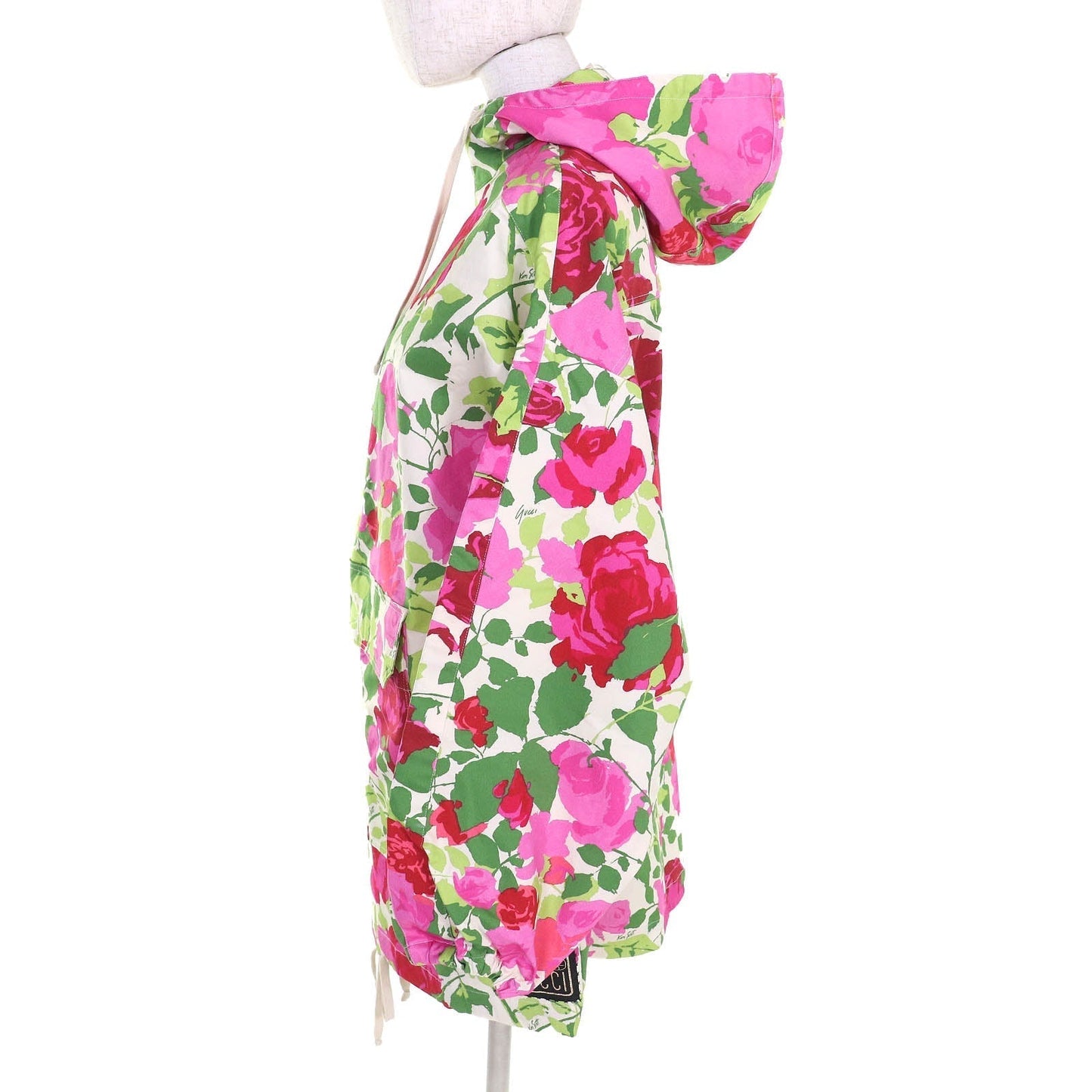 Gucci Ken Scott Rose print Half-zip Hoodie