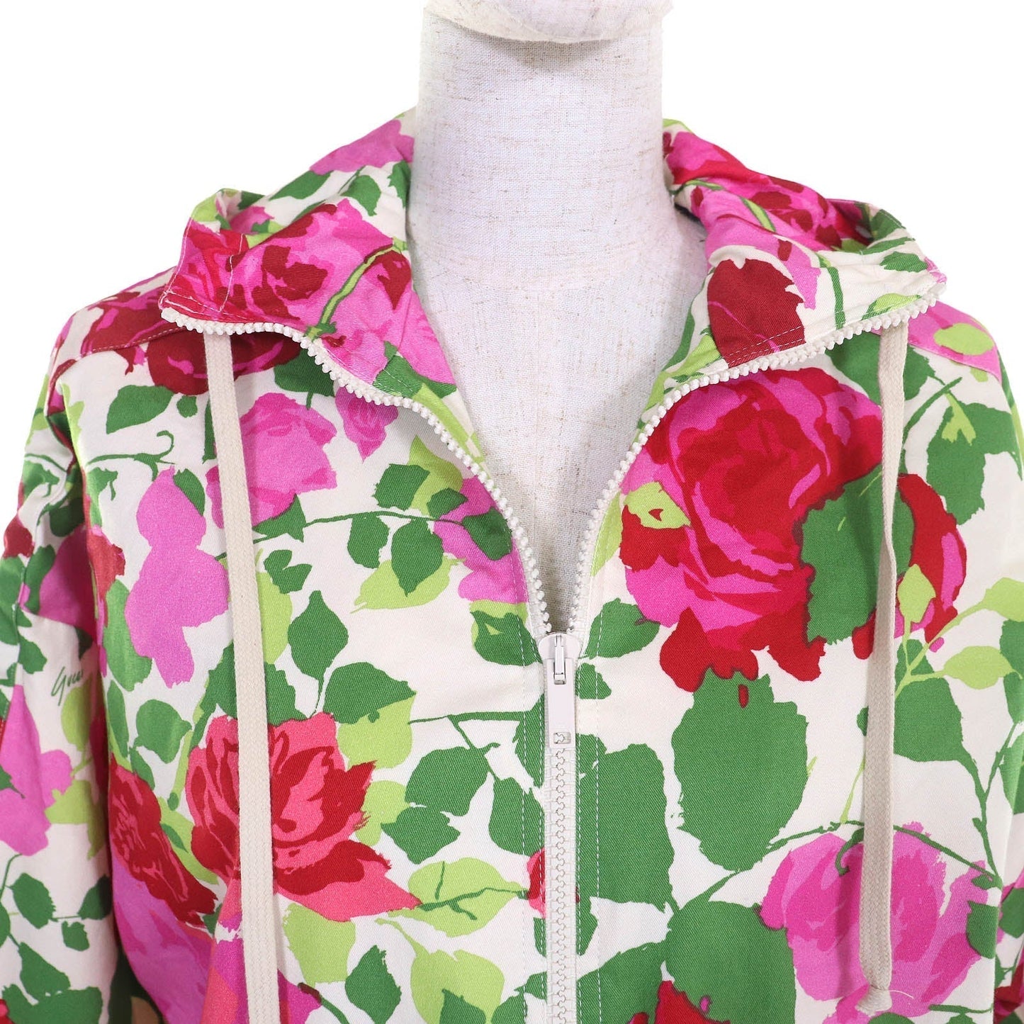 Gucci Ken Scott Rose print Half-zip Hoodie