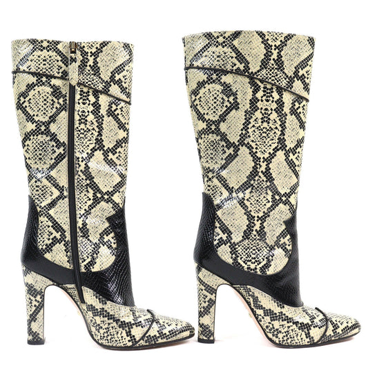 Gucci Python Pattern Leather Boots