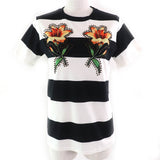 Gucci Mare Gothicum Flower Stud Border Pattern T-shirt