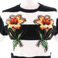 Gucci Mare Gothicum Flower Stud Border Pattern T-shirt