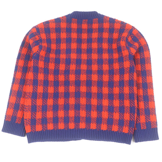 Gucci Check Pattern Wool Cardigan