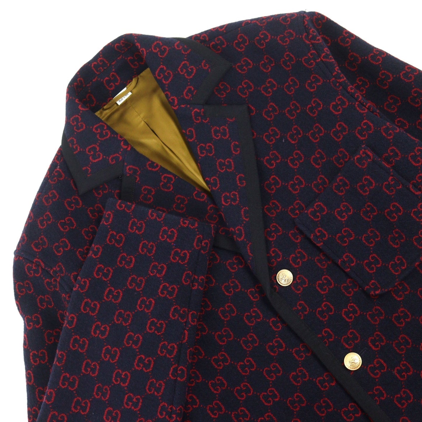 Gucci GG jacquard wool coat