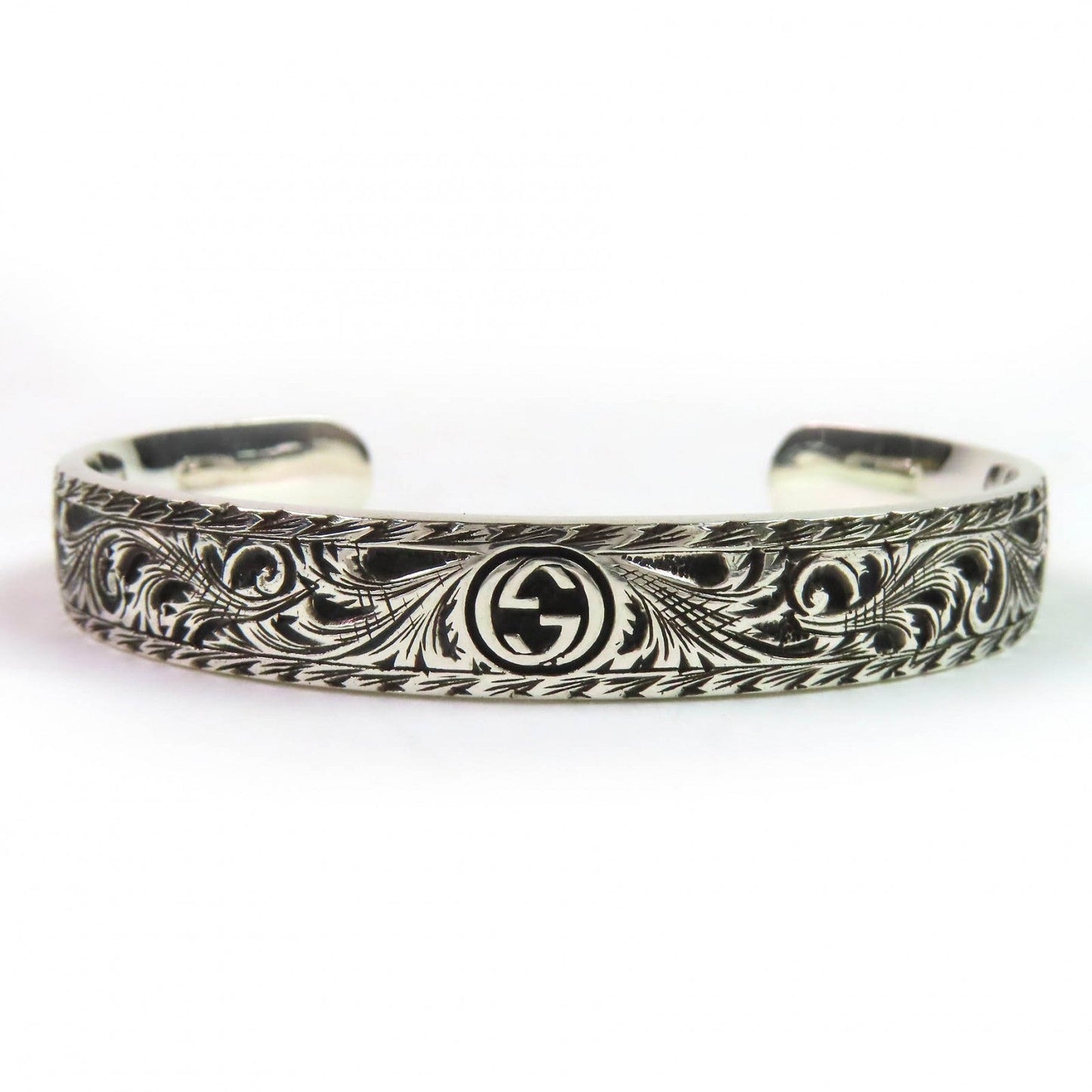 Gucci Arabesque motif cat head tiger AG925 Bracelet