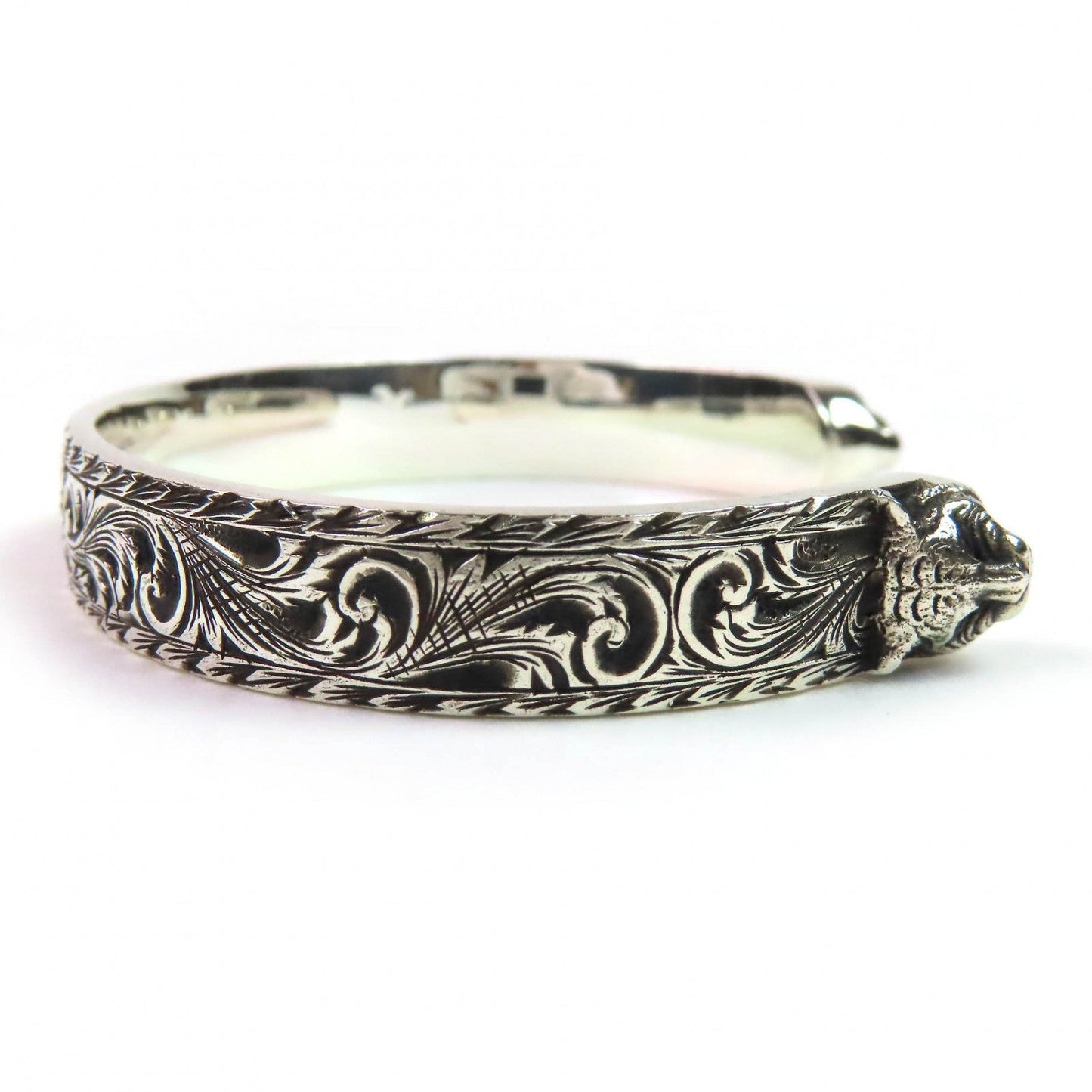 Gucci Arabesque motif cat head tiger AG925 Bracelet