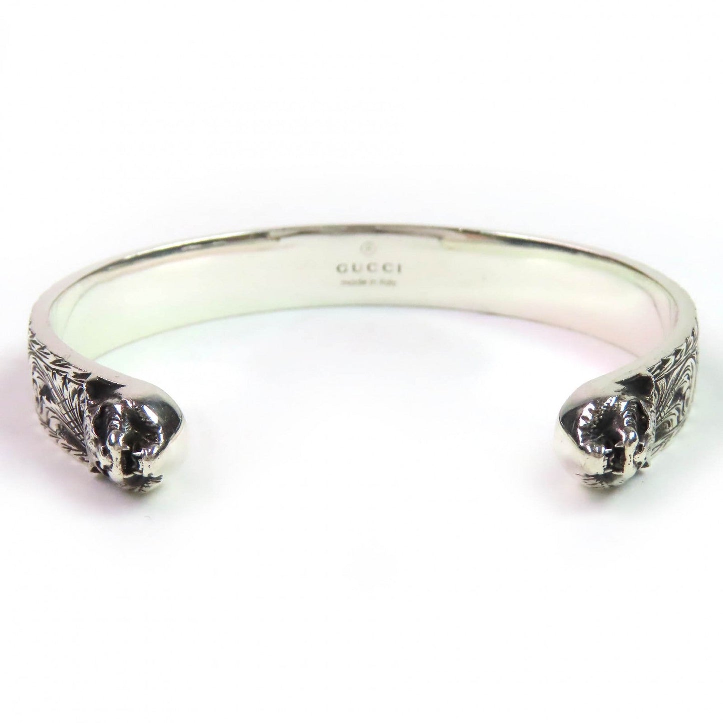 Gucci Arabesque motif cat head tiger AG925 Bracelet