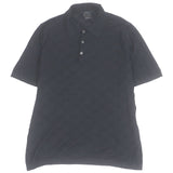 Gucci GG logo silk knit polo shirt