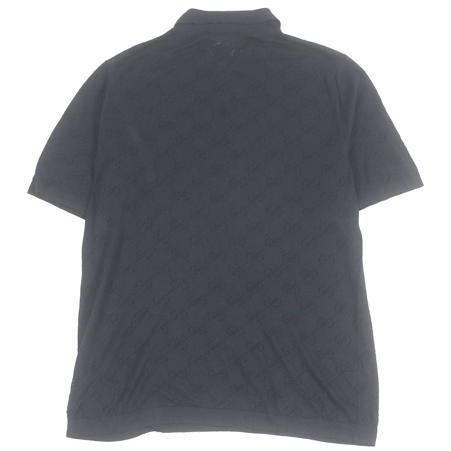 Gucci GG logo silk knit polo shirt