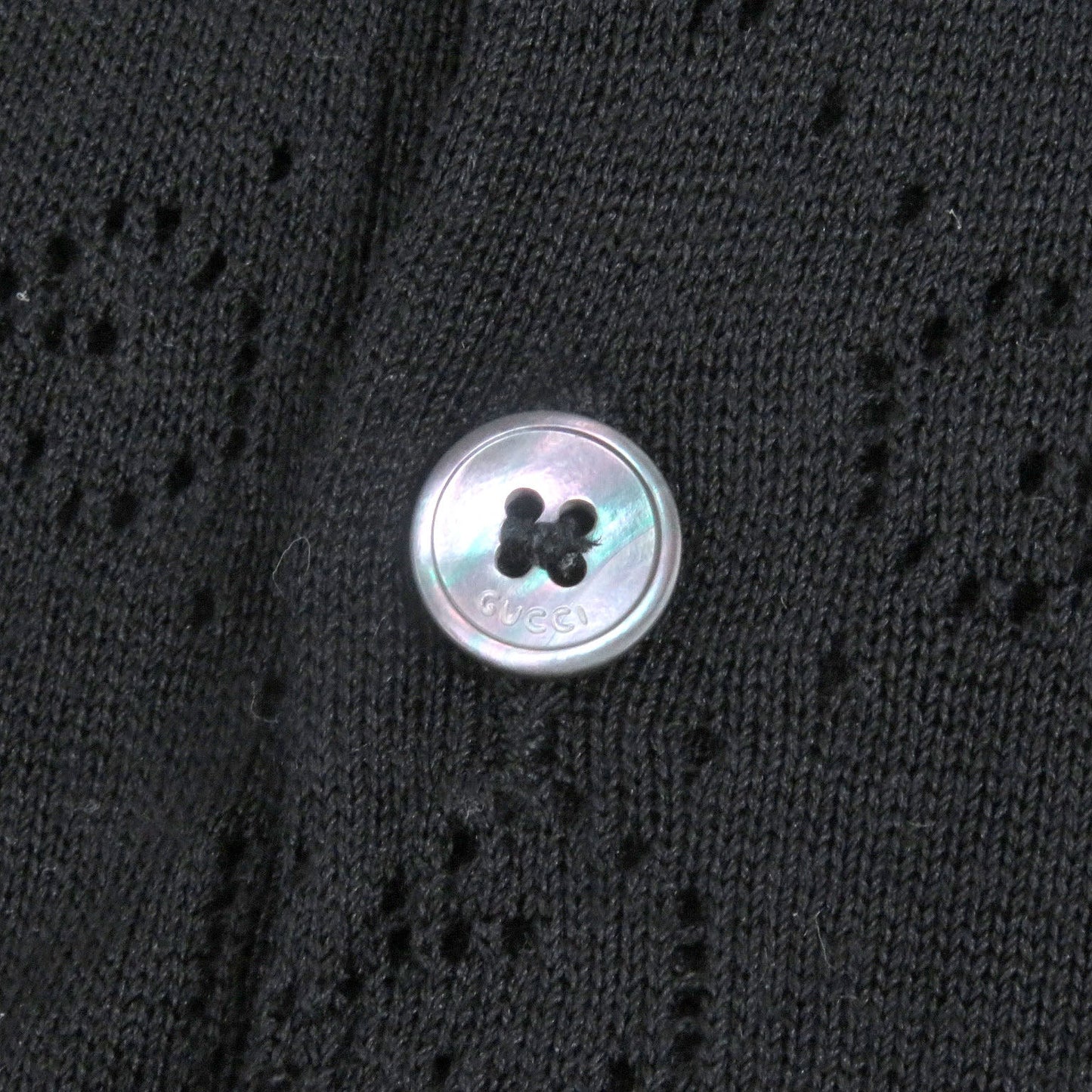 Gucci GG logo silk knit polo shirt