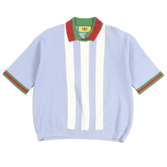 Gucci×adidas Web Line Three Stripes Knit Polo Shirt