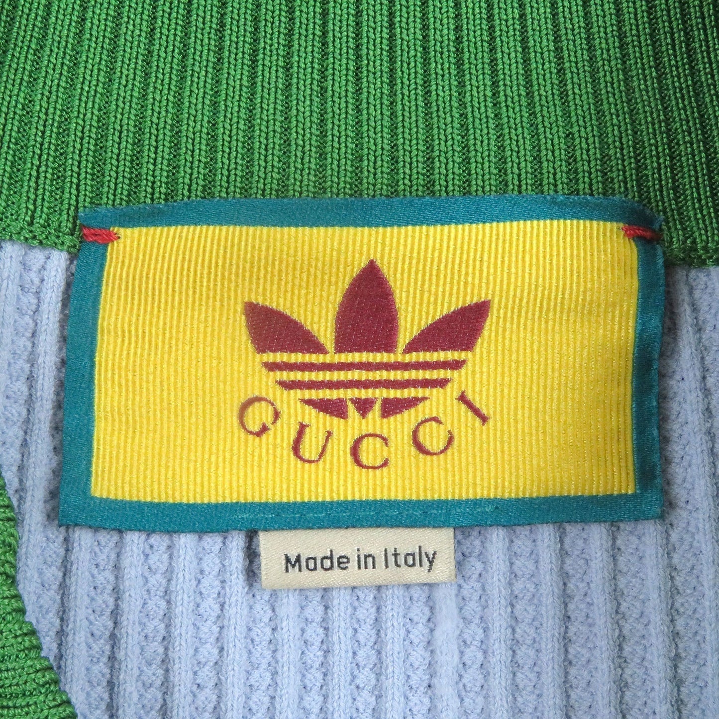 Gucci×adidas Web Line Three Stripes Knit Polo Shirt