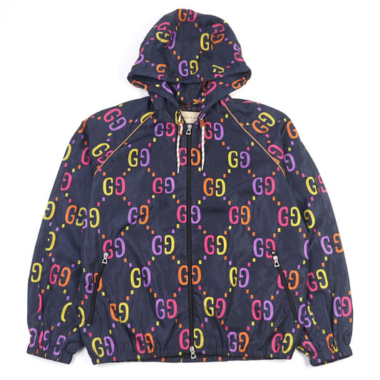 Gucci Jumbo GG Leather Hooded Jacket
