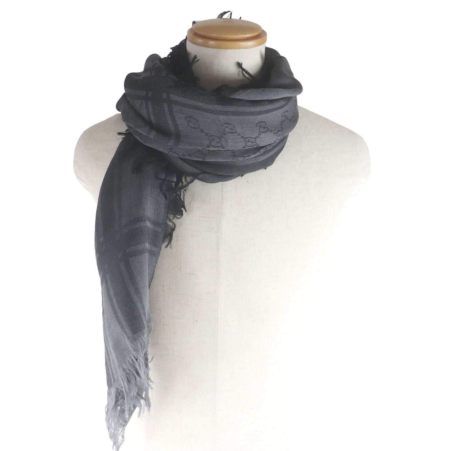 Gucci Diamante Check Pattern Wool Scarf