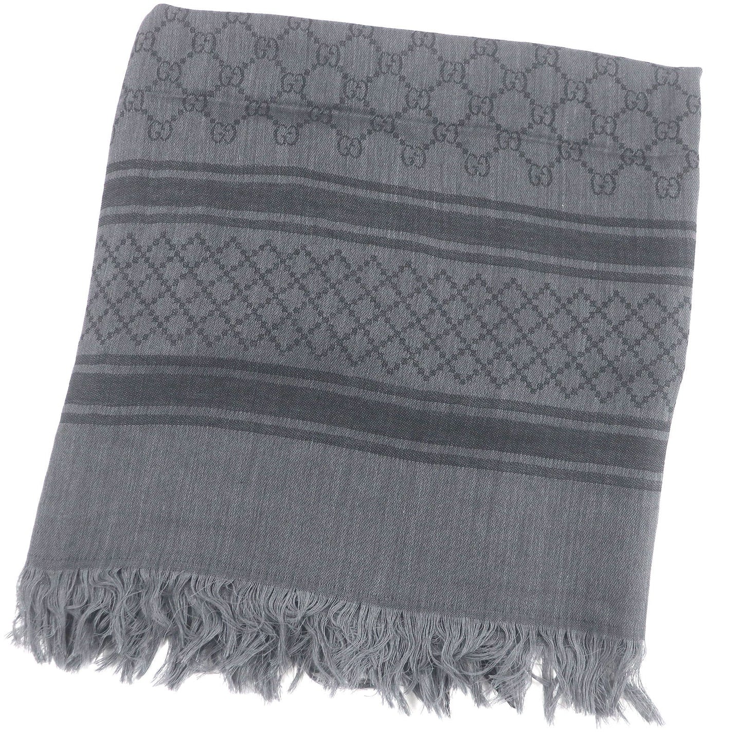 Gucci Diamante Check Pattern Wool Scarf