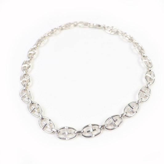 Gucci Double G Anchor Chain Silver 925 Necklace