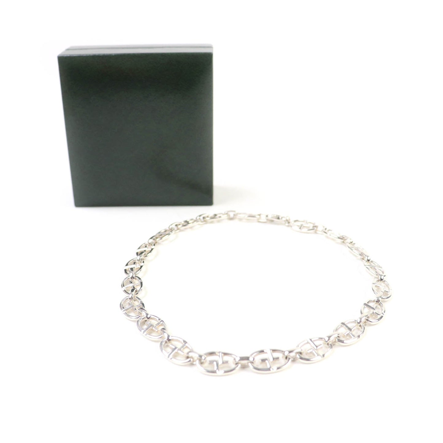 Gucci Double G Anchor Chain Silver 925 Necklace