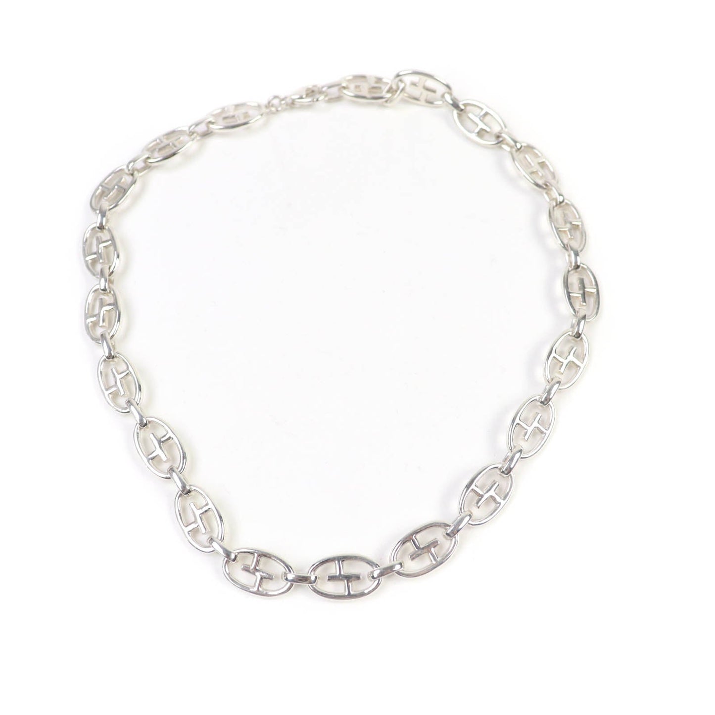 Gucci Double G Anchor Chain Silver 925 Necklace