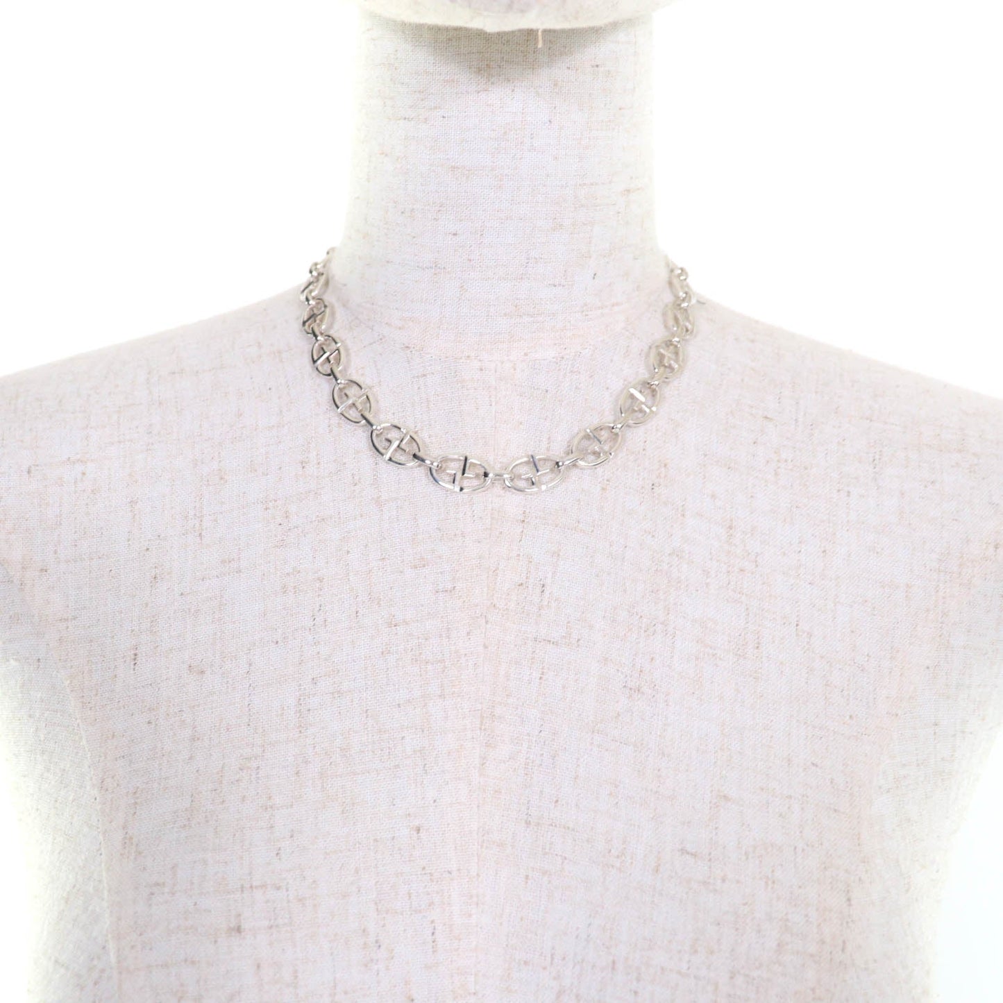 Gucci Double G Anchor Chain Silver 925 Necklace
