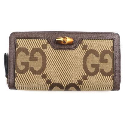 Gucci Bamboo Jumbo GG Canvas Wallet