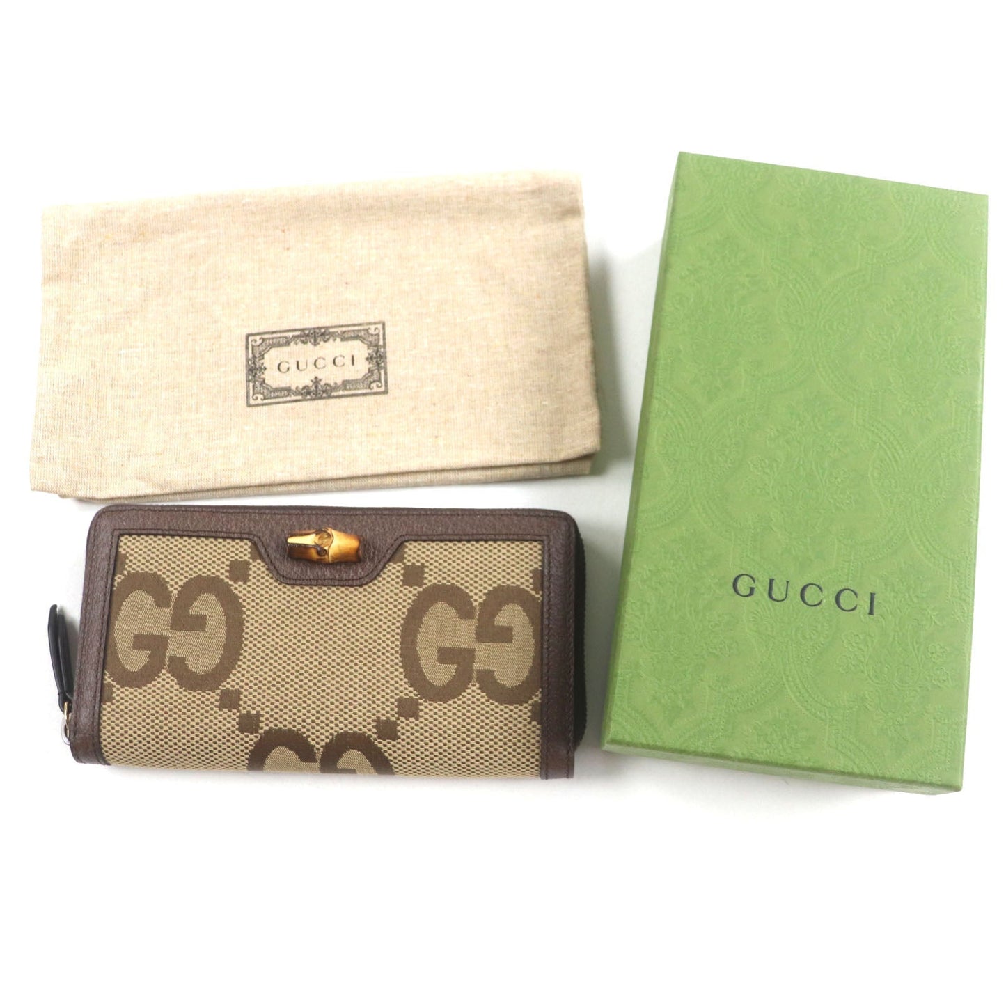 Gucci Bamboo Jumbo GG Canvas Wallet