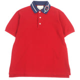 Gucci GG logo Rope Embroidery Short Sleeve Polo Shirt