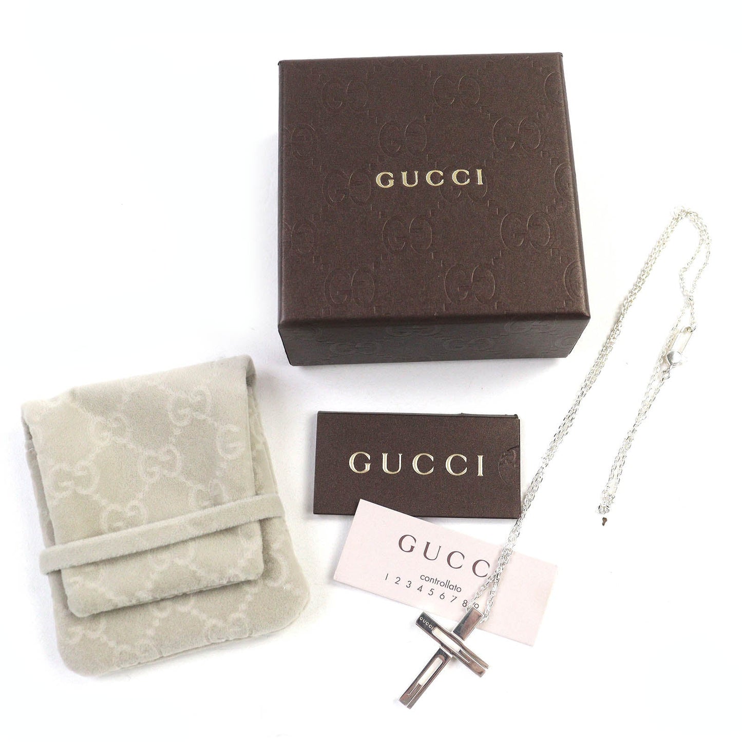 Gucci Cutout Cross AG925 Necklace