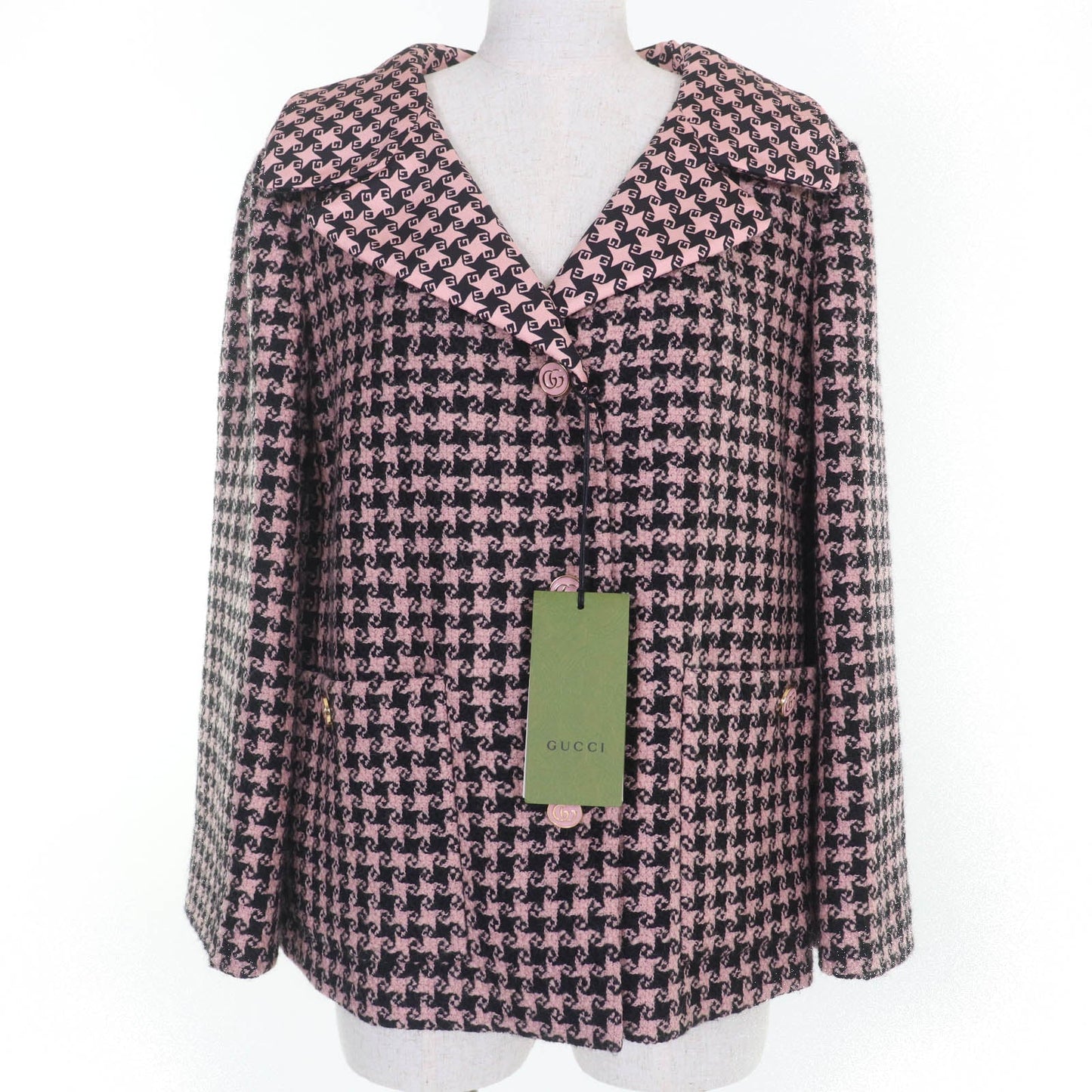 Gucci Houndstooth Wool Jacket