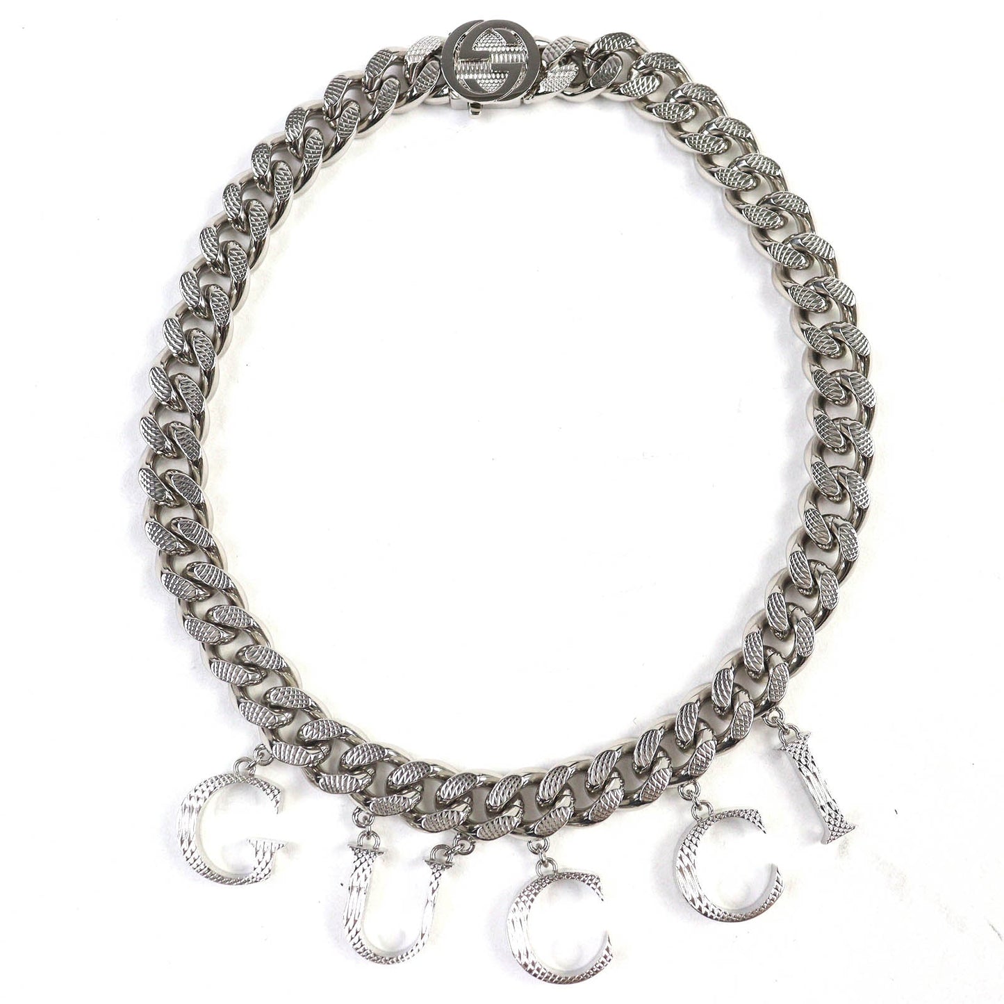 Gucci Script Logo Interlocking G Necklace Accessories