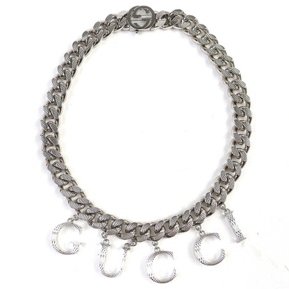 Gucci Script Logo Interlocking G Necklace Accessories