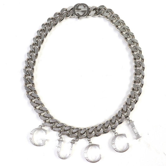 Gucci Script Logo Interlocking G Necklace Accessories
