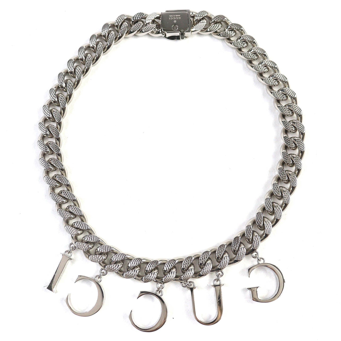 Gucci Script Logo Interlocking G Necklace Accessories