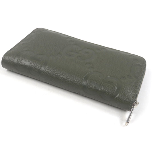 Gucci Jumbo GG Leather Long Zip Wallet