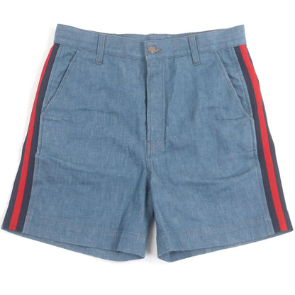 Gucci Logo Leather Patch Shorts
