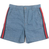 Gucci Logo Leather Patch Shorts
