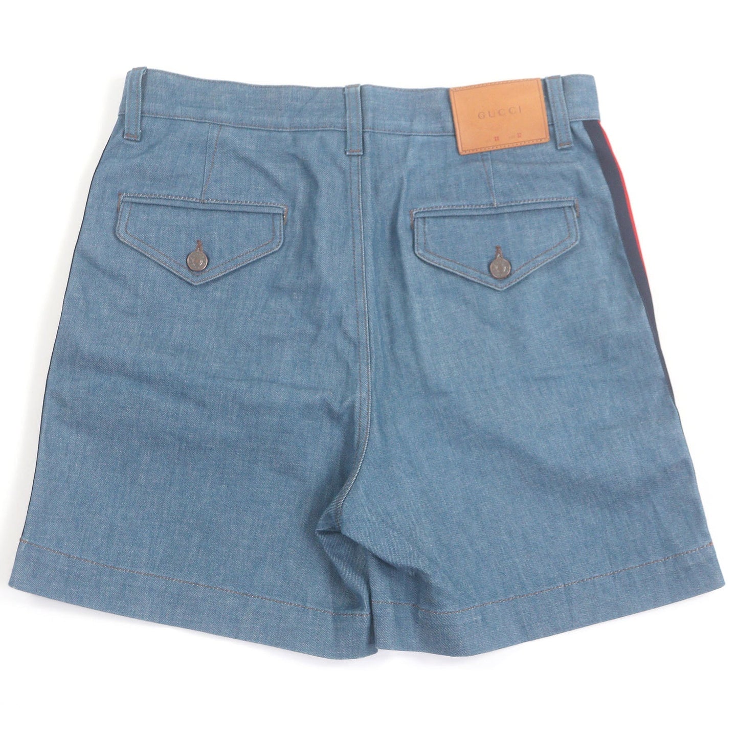 Gucci Logo Leather Patch Shorts