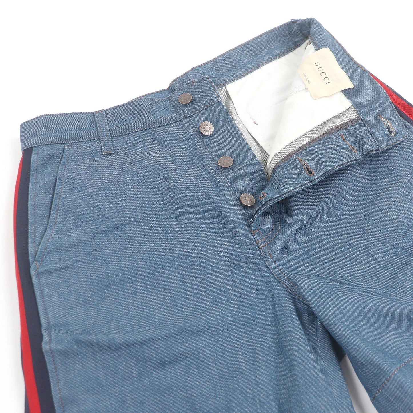 Gucci Logo Leather Patch Shorts