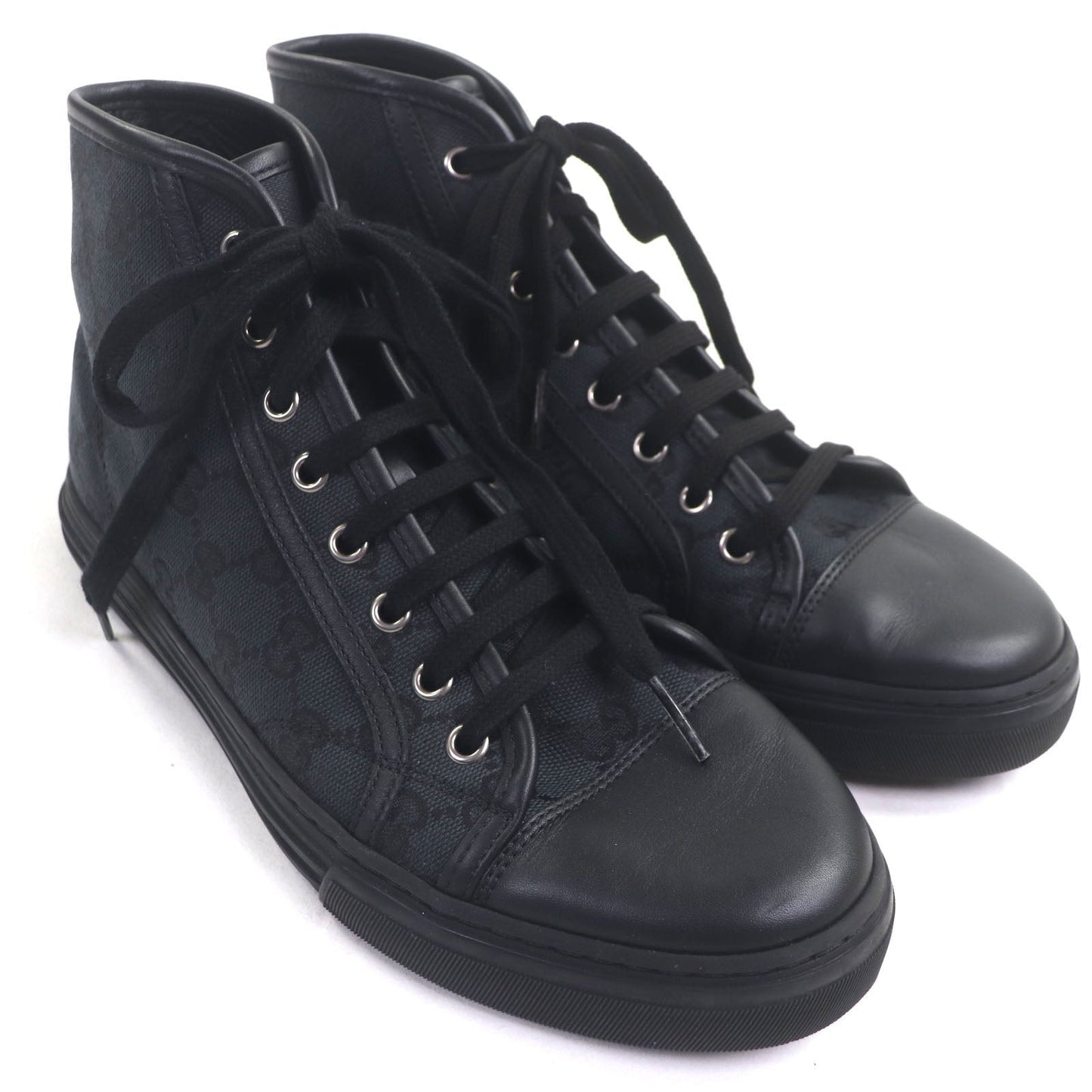 Gucci High Cut Canvas Sneakers