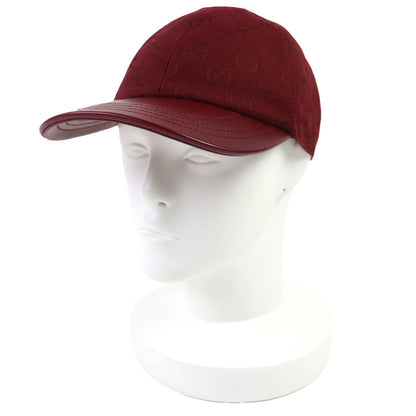Gucci GG Monogram Canvas Leather Baseball Cap