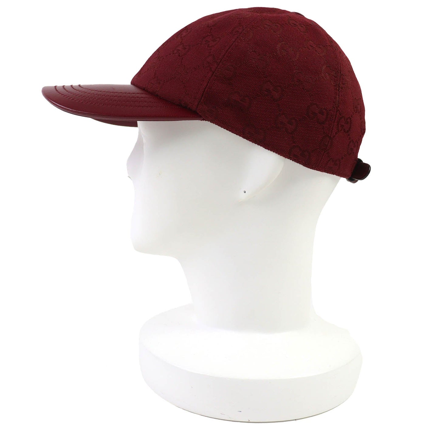Gucci GG Monogram Canvas Leather Baseball Cap