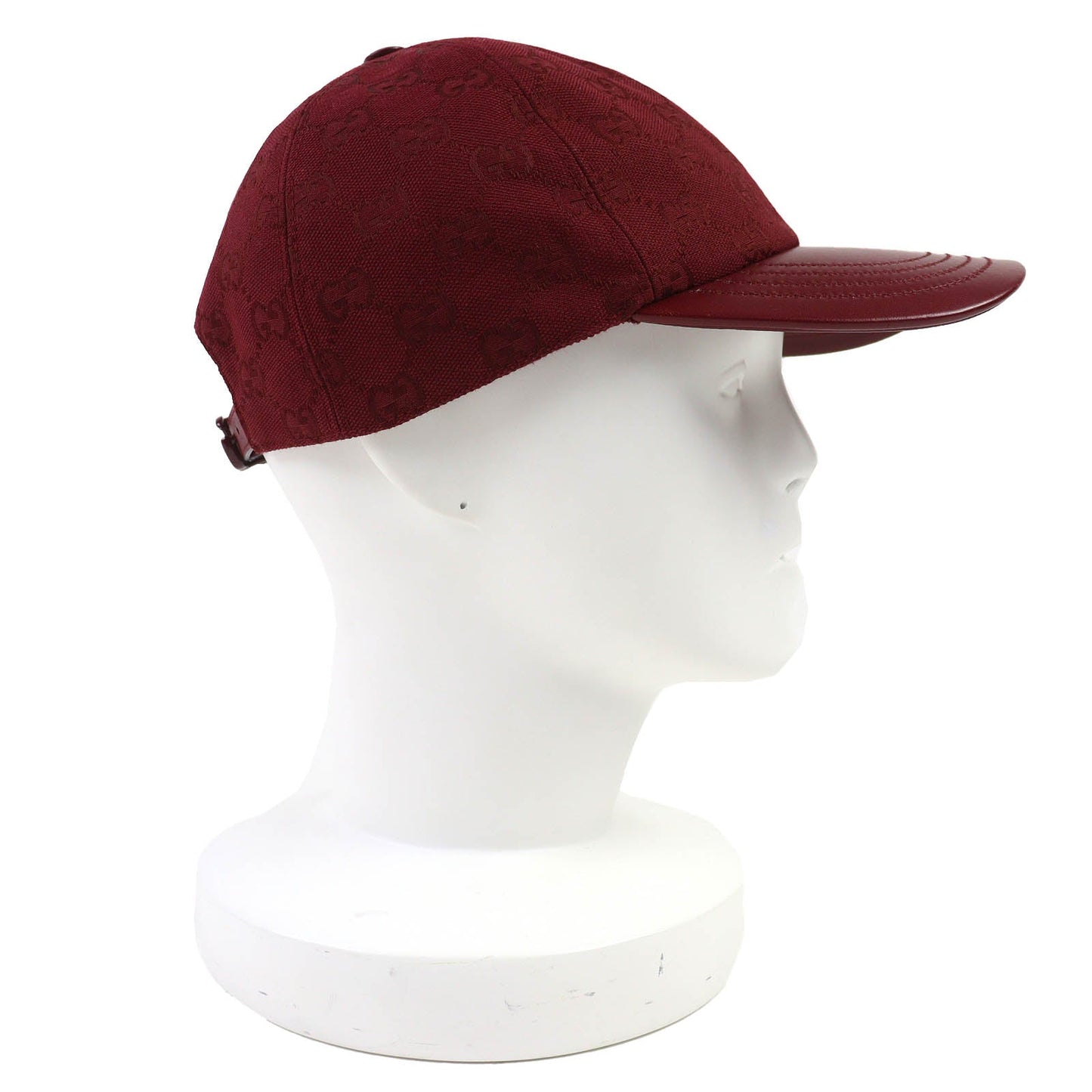 Gucci GG Monogram Canvas Leather Baseball Cap
