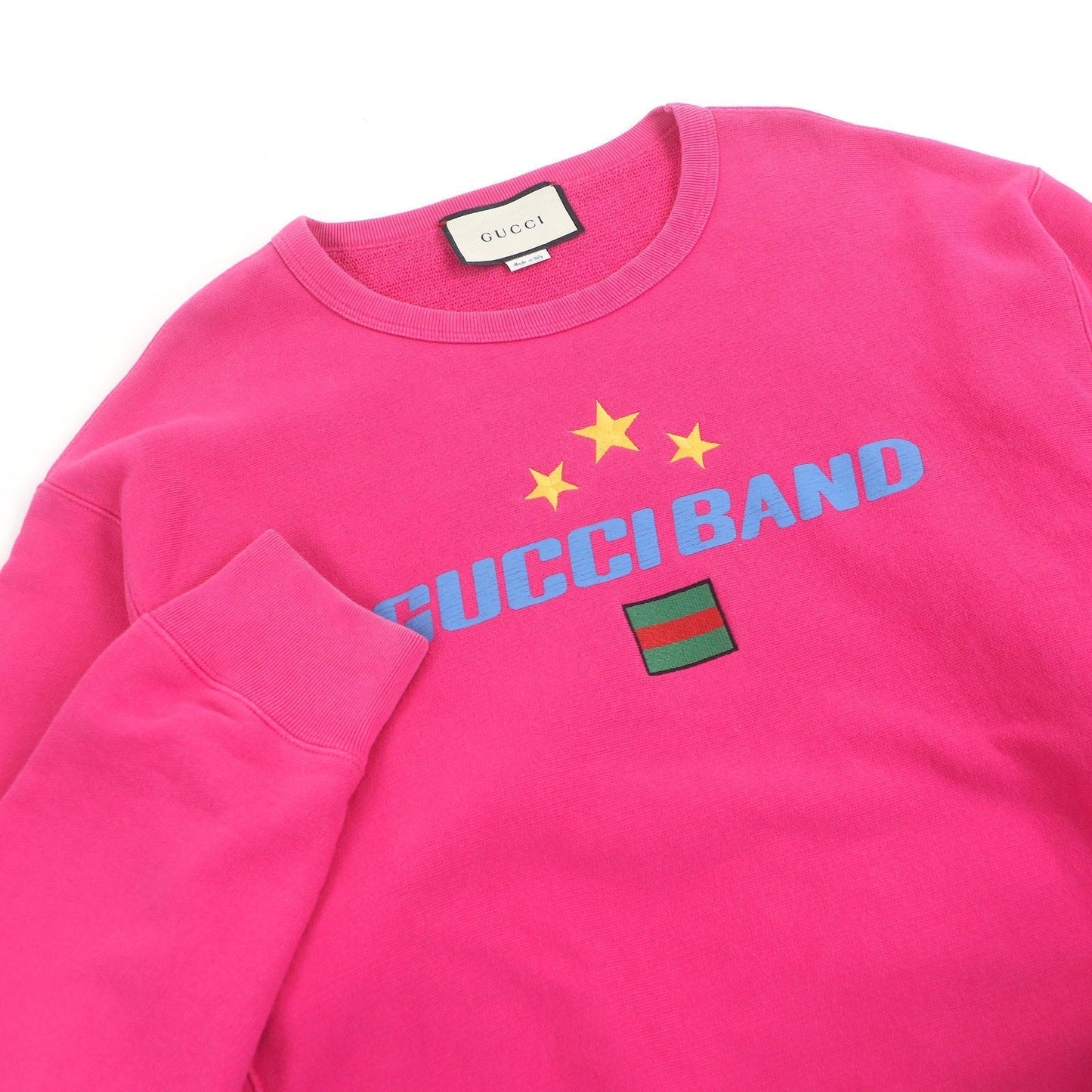Gucci Sweat Logo Print Embroidered Cotton Sweatshirt