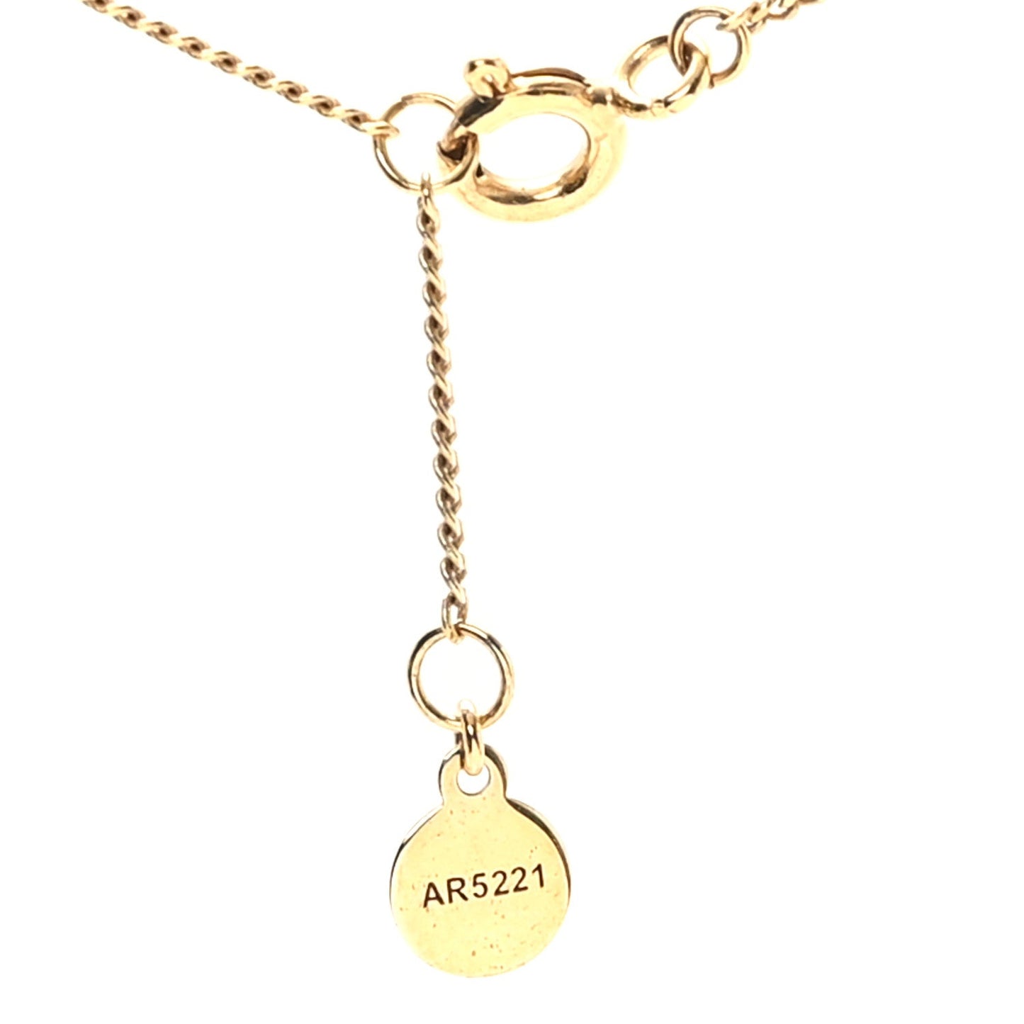 Amelia Metal Karligraphy Necklace Gold