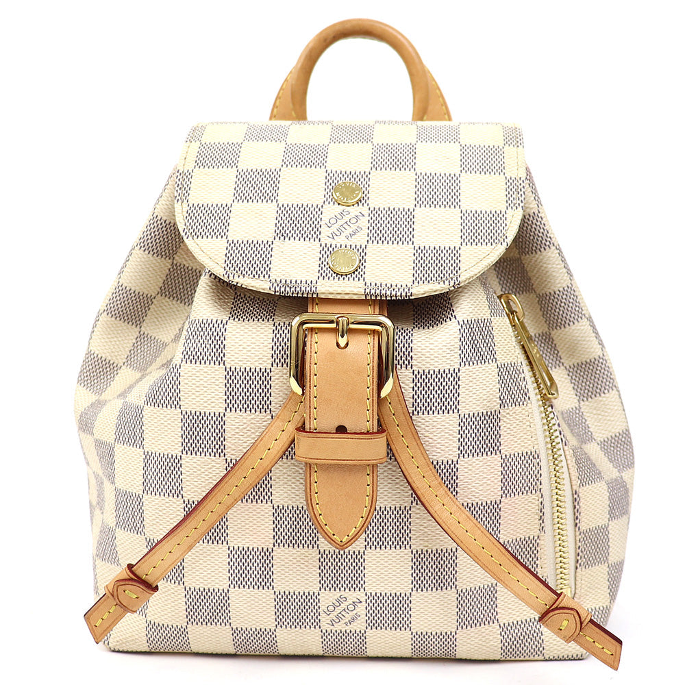 Louis Vuitton Sperone BB Backpack Damier Azur Rucksack White