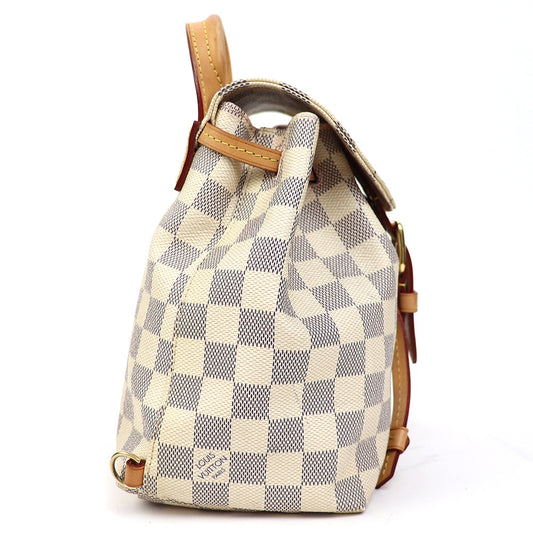 Louis Vuitton Sperone BB Backpack Damier Azur Rucksack White