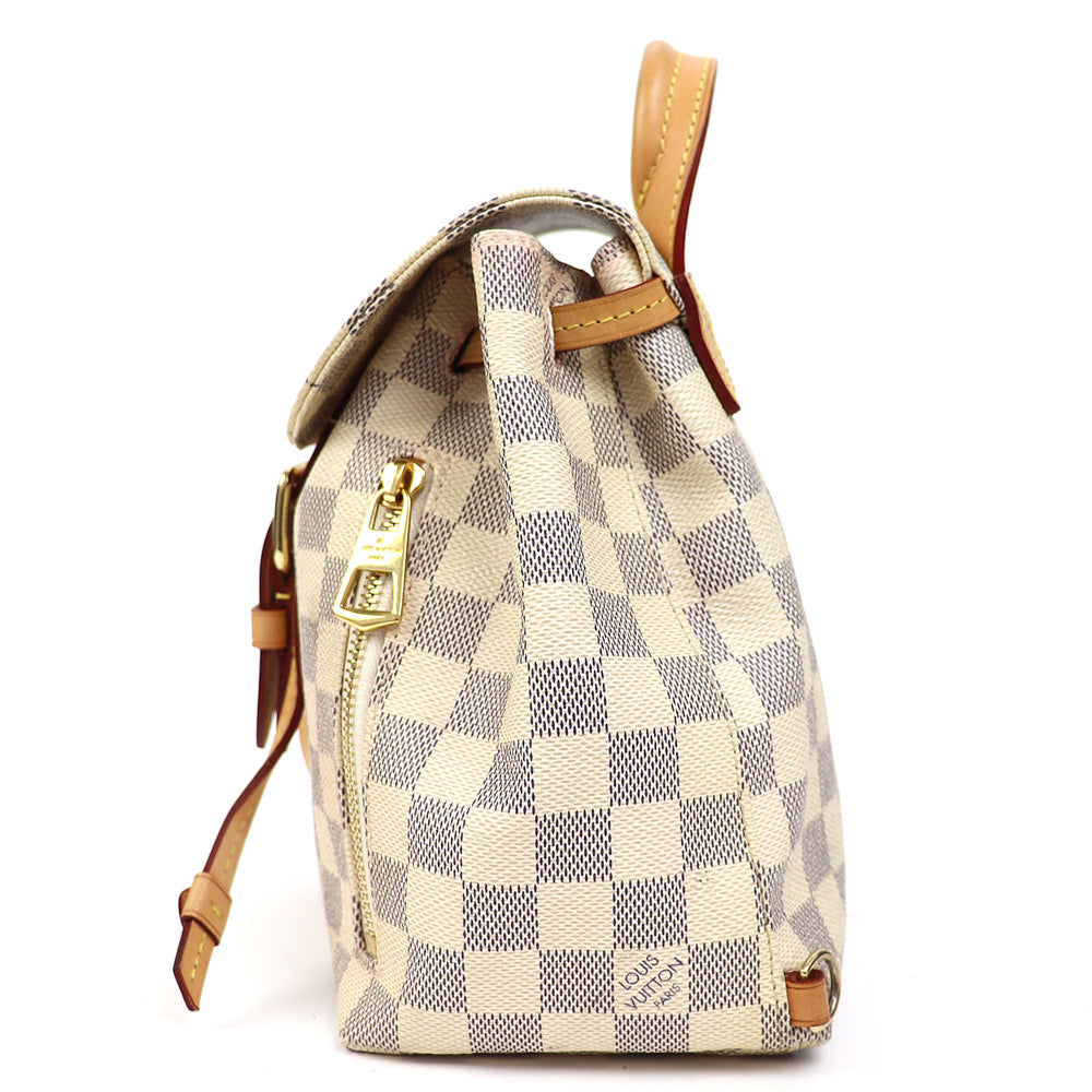 Louis Vuitton Sperone BB Backpack Damier Azur Rucksack White