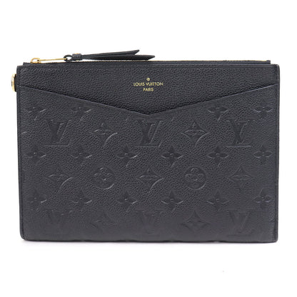 Louis Vuitton Pochette Melanie MM Monogram Implant Noir Clutch Bag