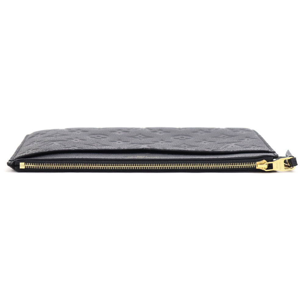 Louis Vuitton Pochette Melanie MM Monogram Implant Noir Clutch Bag