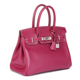 Hermes Tosca & Rose Tyrien Epsom Leather Candy Collection Birkin 30cm Retourne Tote