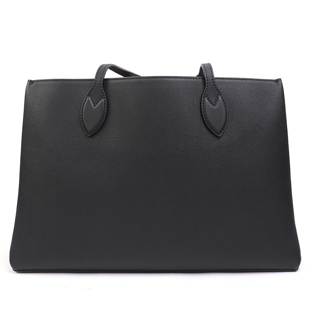 Louis Vuitton Lock Me Shopper Tote Bag Noir Grain Calfskin Leather